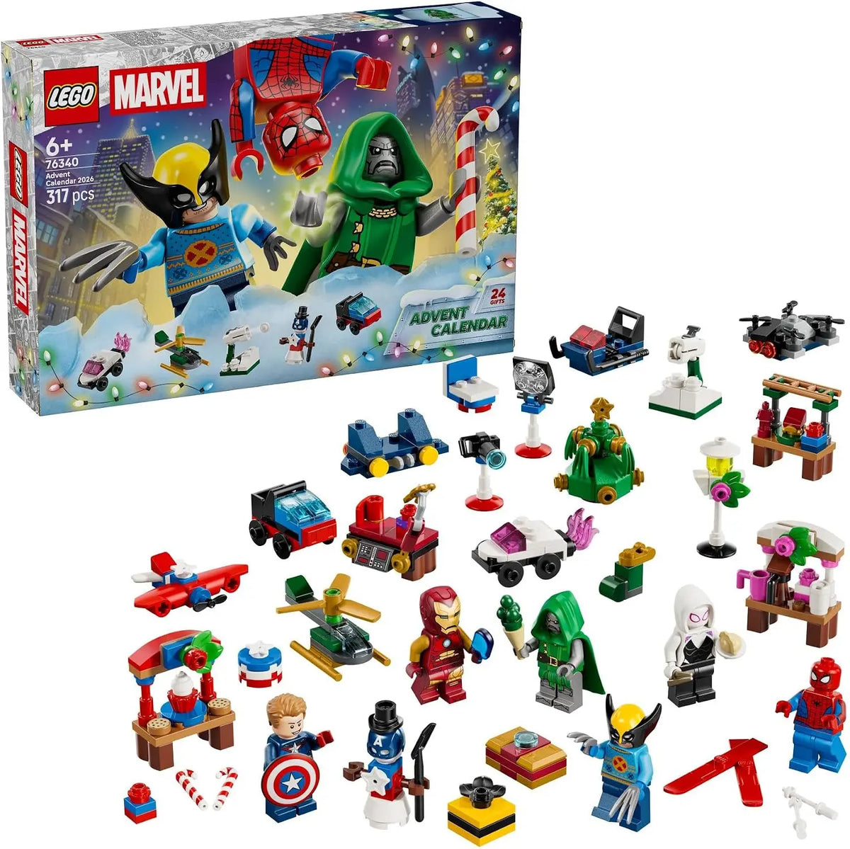 LEGO 76340 Calendario de Adviento Marvel 2026 – Spider-Man, Iron Man y más