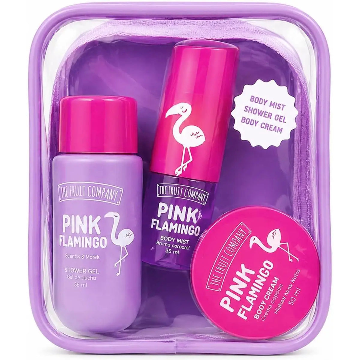 Set Corporal Pink Flamingo – The Fruit Company | Gel + Crema + Bruma
