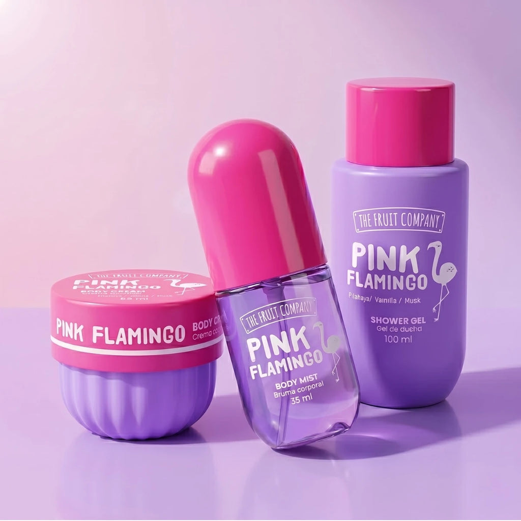 Set Corporal Pink Flamingo – The Fruit Company | Gel + Crema + Bruma