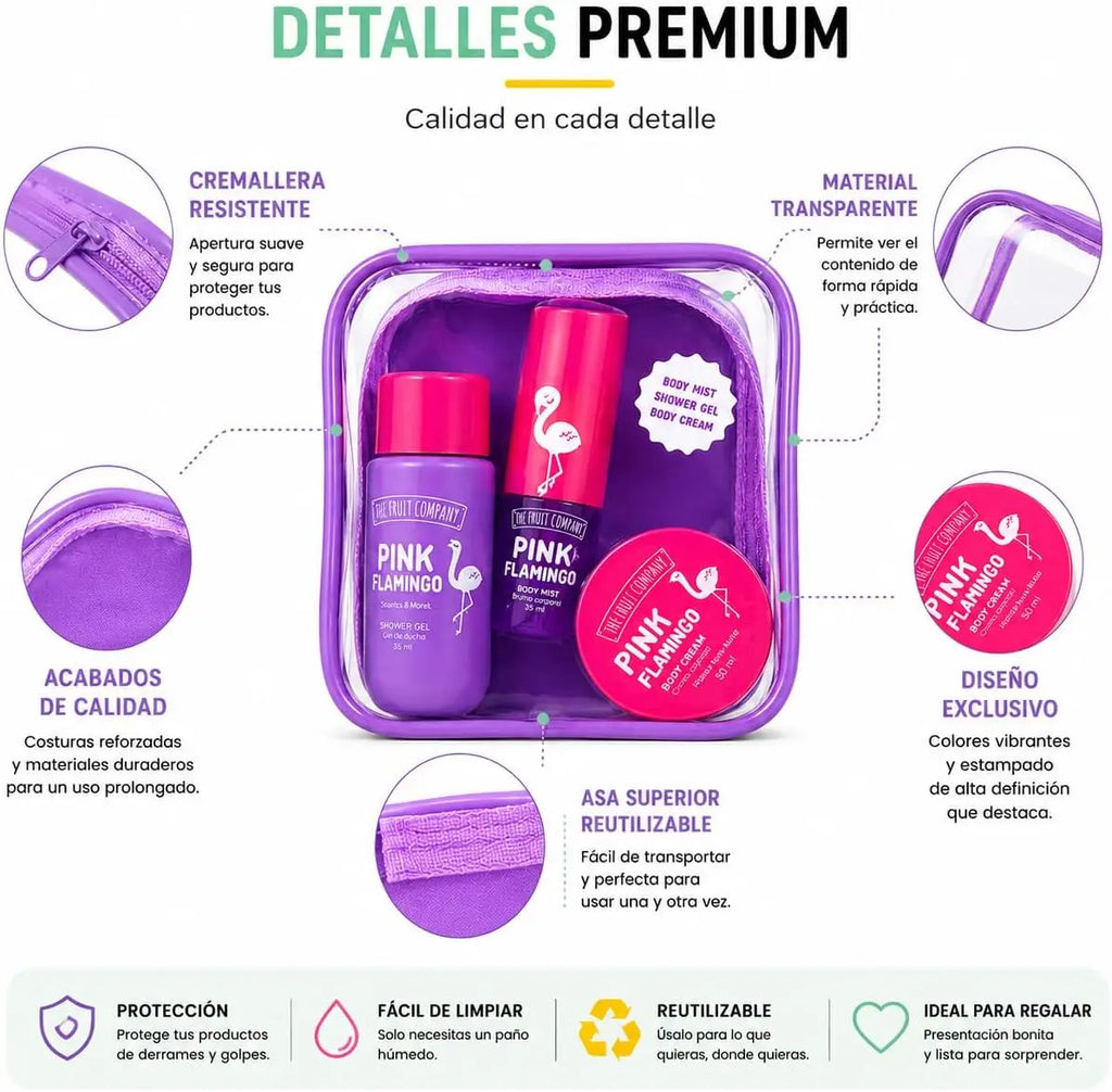 Set Corporal Pink Flamingo – The Fruit Company | Gel + Crema + Bruma