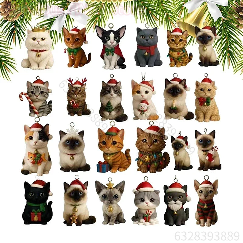 Calendario de Adviento Gatos 2026 – 24 Figuras Acrílicas de Gatitos