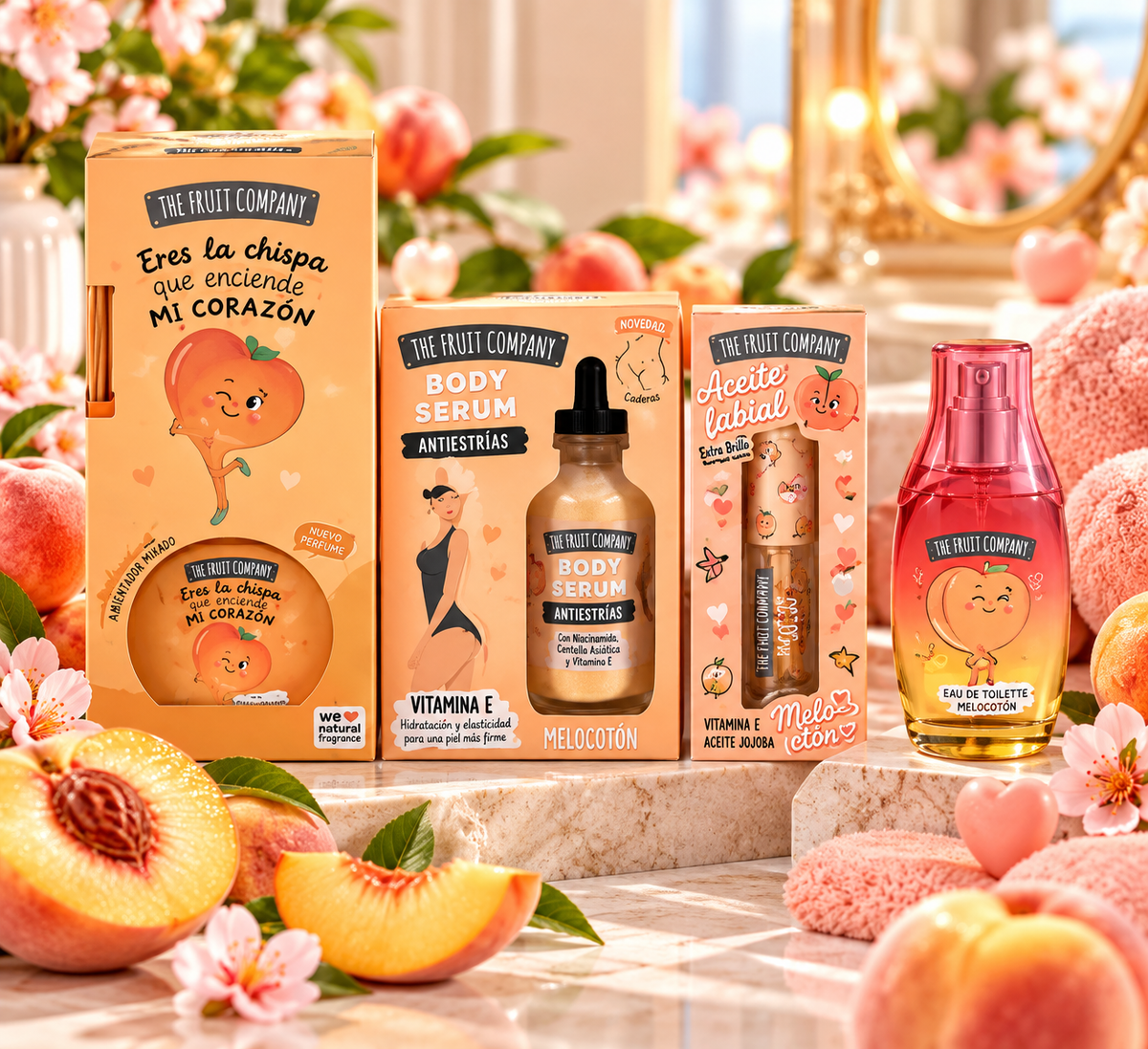 Pack Melocotón – The Fruit Company | Hogar y Cuidado Corporal